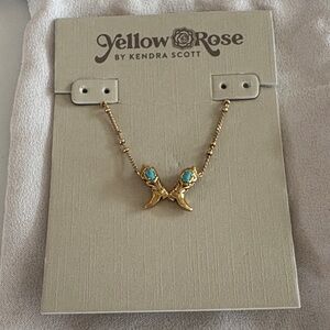 Kendra Scott Gold Necklace with Turquoise Stones